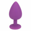 Loving Joy Jewelled Silicone Butt Plug Purple -Large - Image 4