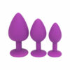 Loving Joy Jewelled Silicone Butt Plug Purple -Large - Image 7