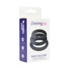 Loving Joy Thick Silicone Cock Rings 3 Pack Grey - Image 5