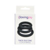 Loving Joy Thick Silicone Cock Rings 3 Pack Grey - Image 4