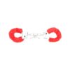 Bound to Play. Heavy Duty Furry Handcuffs Red - Image 3