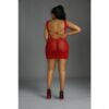 Moonlight Red Open Back Mini Dress Plus Size - Image 5
