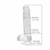 Loving Joy 6 Inch Dildo with Balls Clear - Image 9