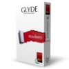 Glyde Ultra Strawberry Flavour Vegan Condoms 10 Pack - Image 3