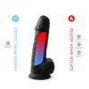 SilexD 8.5 inch Realistic Silicone Dual Density Girthy Dildo with Suction Cup with Balls Black - Image 6