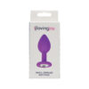 Loving Joy Jewelled Silicone Butt Plug Purple -Small - Image 7