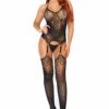 Leg Avenue Lace Suspender Bodystocking One Size - Image 4